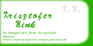 krisztofer mink business card